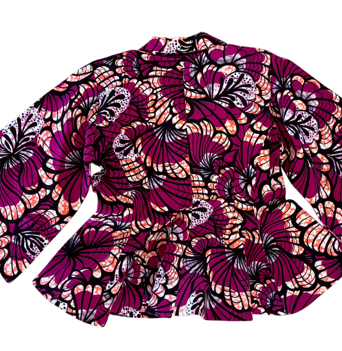 Floral Twist-Zip-up Jacket